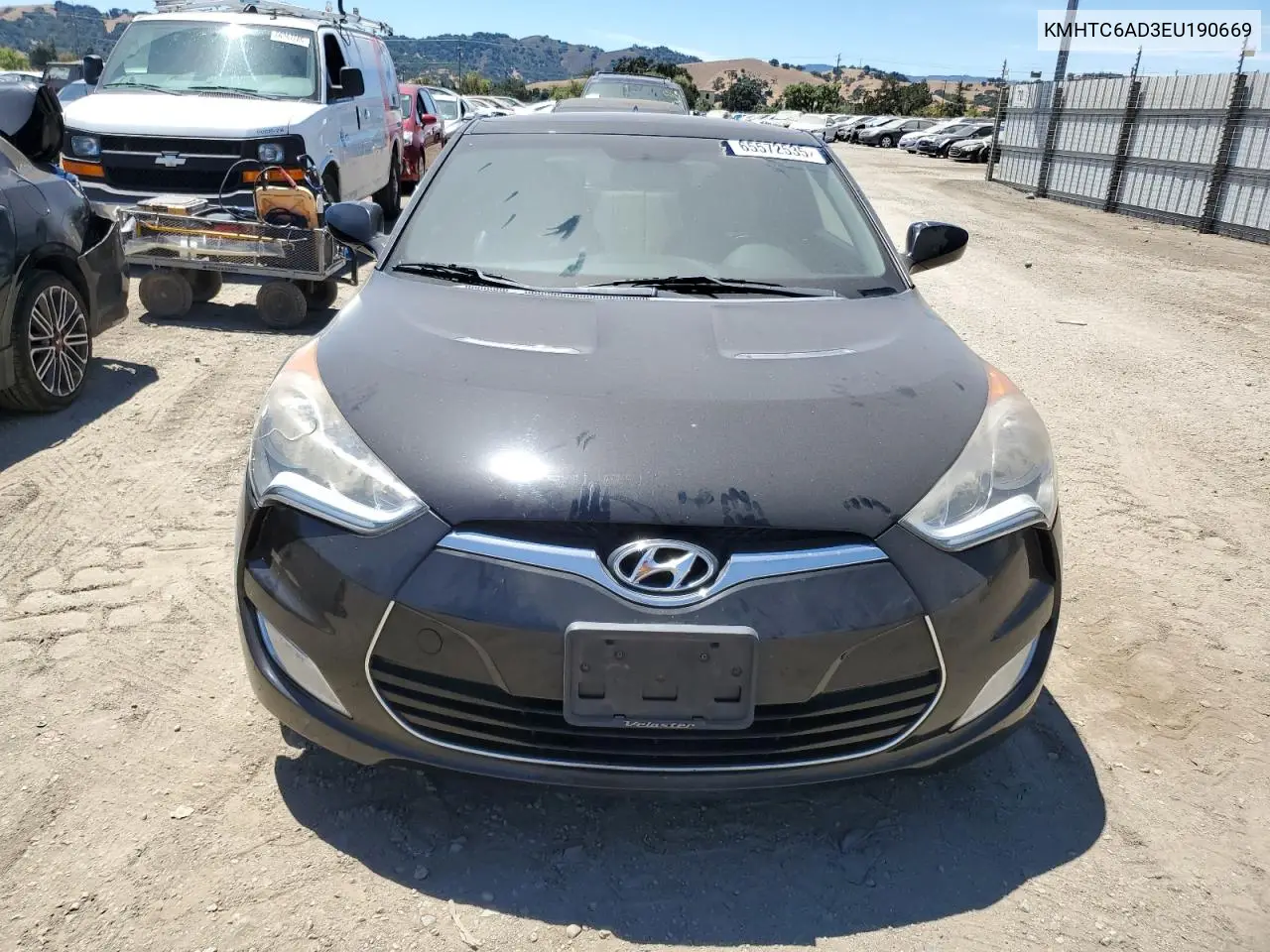 2014 Hyundai Veloster VIN: KMHTC6AD3EU190669 Lot: 65572535