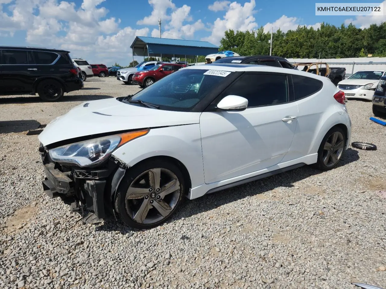2014 Hyundai Veloster Turbo VIN: KMHTC6AEXEU207122 Lot: 65622345
