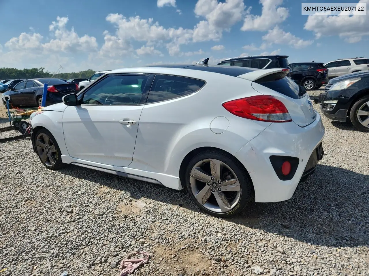 2014 Hyundai Veloster Turbo VIN: KMHTC6AEXEU207122 Lot: 65622345