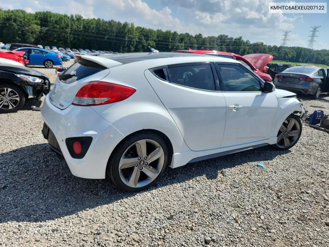 2014 Hyundai Veloster Turbo VIN: KMHTC6AEXEU207122 Lot: 65622345