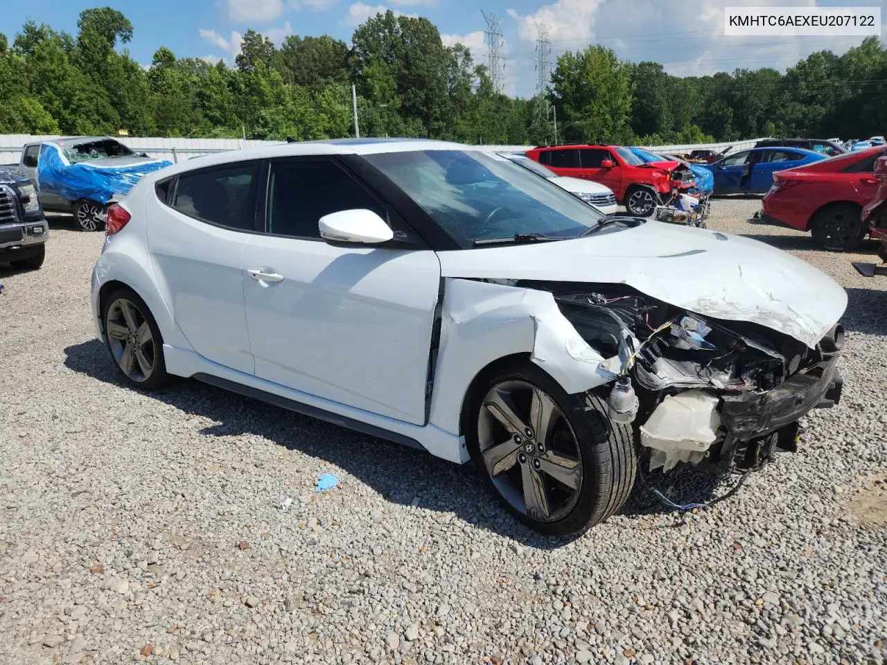 2014 Hyundai Veloster Turbo VIN: KMHTC6AEXEU207122 Lot: 65622345