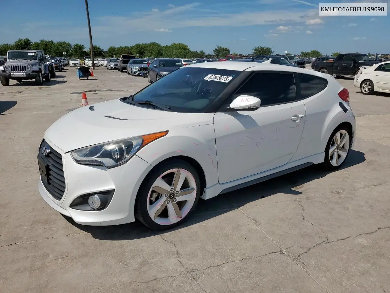 2014 Hyundai Veloster Turbo VIN: KMHTC6AE8EU199098 Lot: 65808875