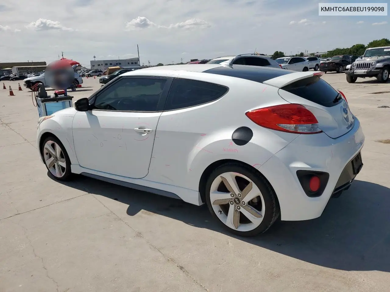 2014 Hyundai Veloster Turbo VIN: KMHTC6AE8EU199098 Lot: 65808875