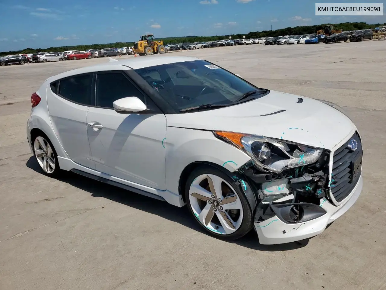 2014 Hyundai Veloster Turbo VIN: KMHTC6AE8EU199098 Lot: 65808875