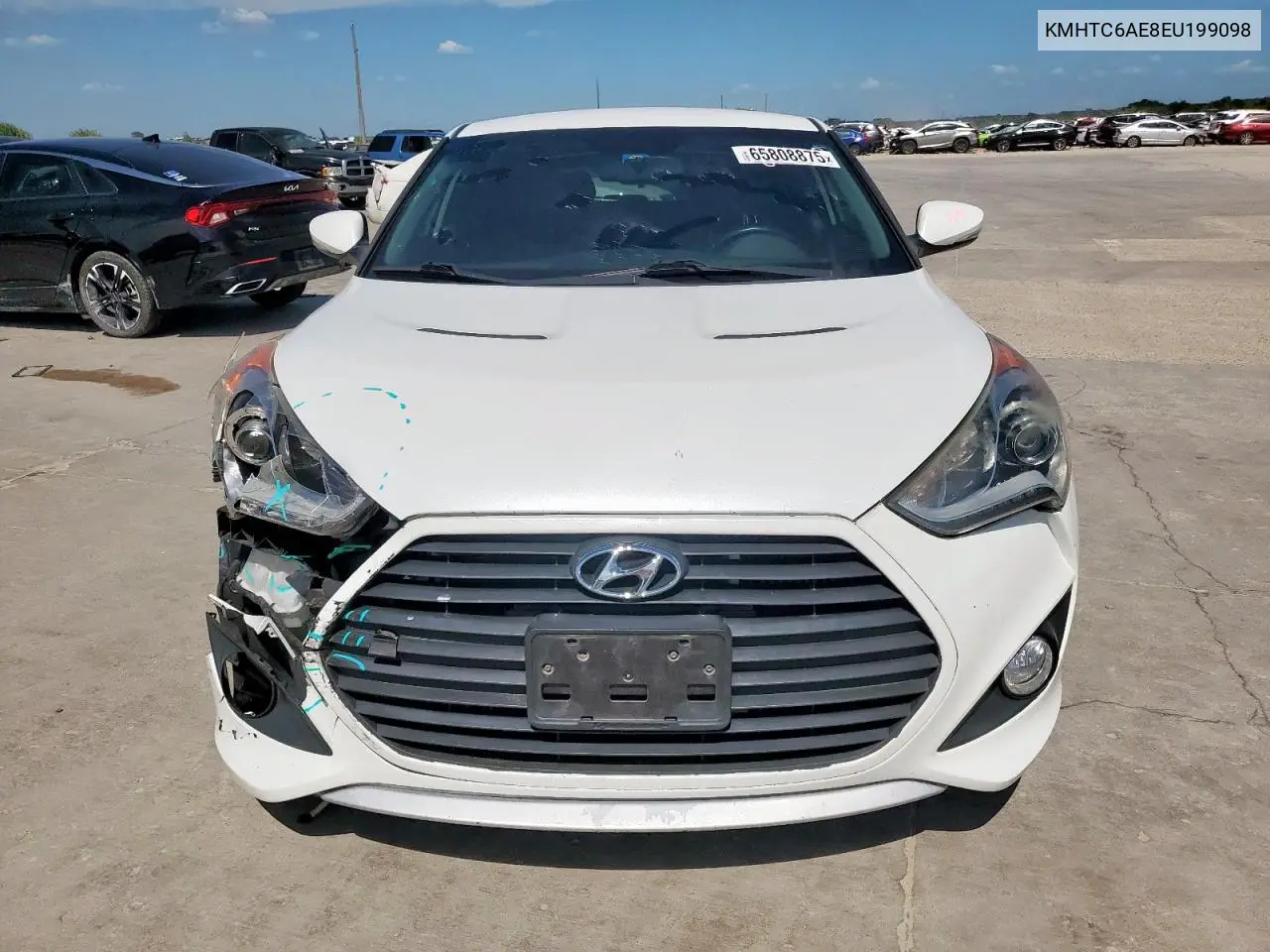 2014 Hyundai Veloster Turbo VIN: KMHTC6AE8EU199098 Lot: 65808875