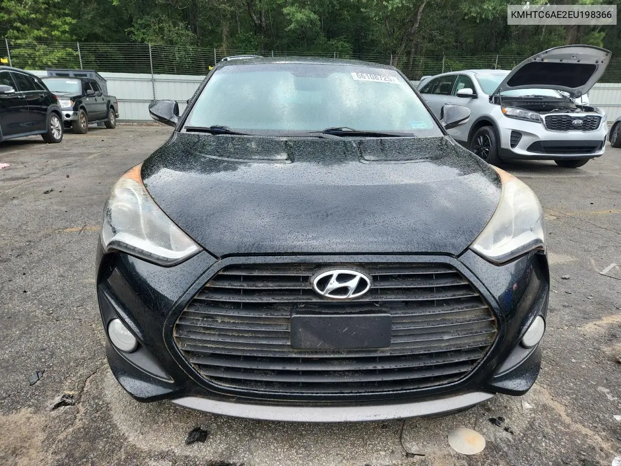 2014 Hyundai Veloster Turbo VIN: KMHTC6AE2EU198366 Lot: 66108725