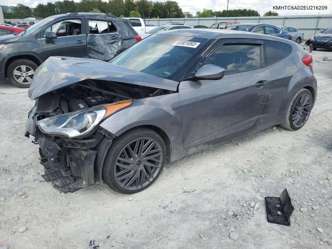 2014 Hyundai Veloster VIN: KMHTC6AD2EU216209 Lot: 68901093