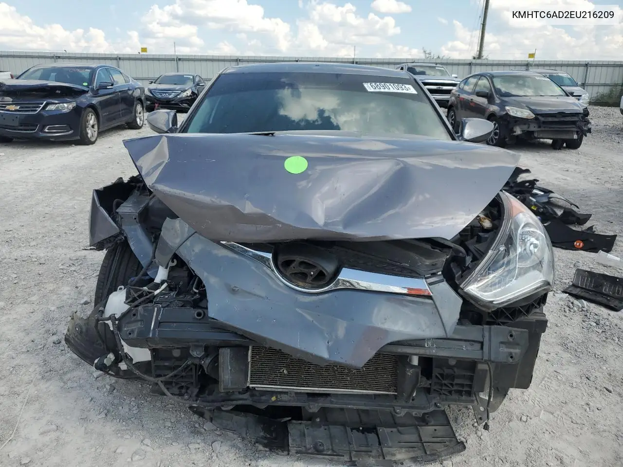 2014 Hyundai Veloster VIN: KMHTC6AD2EU216209 Lot: 68901093