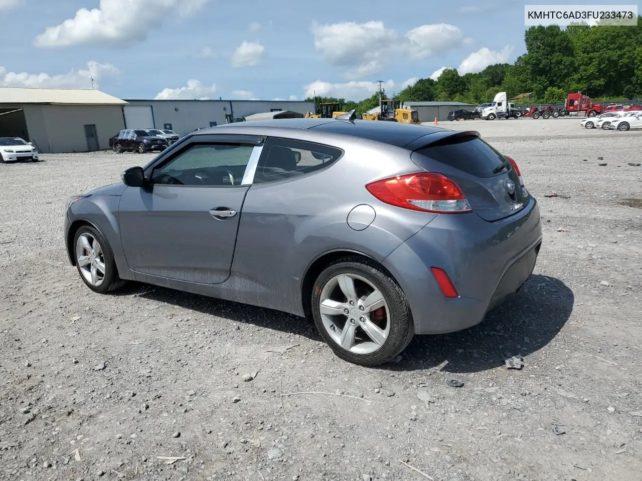 2015 Hyundai Veloster VIN: KMHTC6AD3FU233473 Lot: 56463415