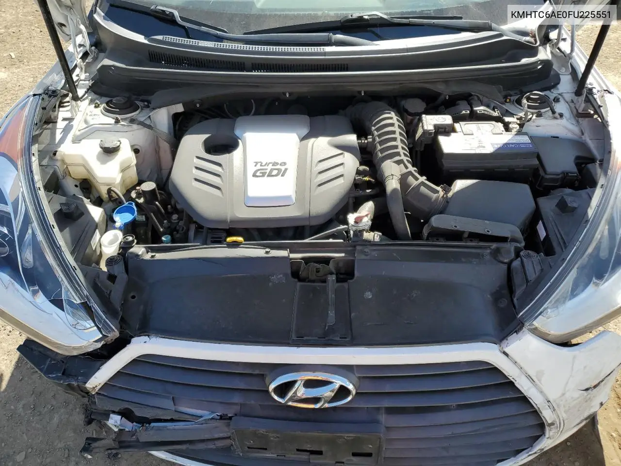 2015 Hyundai Veloster Turbo VIN: KMHTC6AE0FU225551 Lot: 56966825