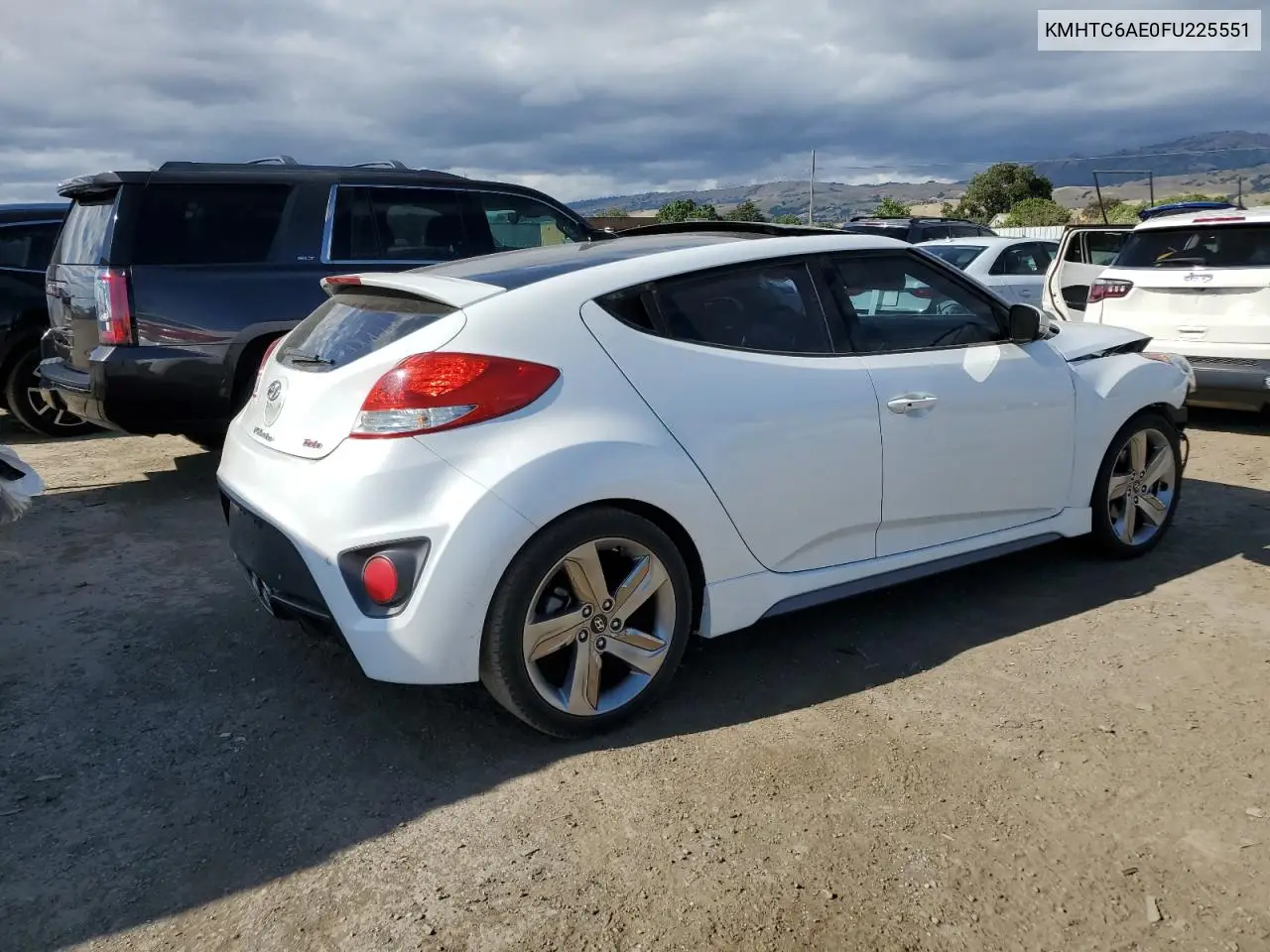 2015 Hyundai Veloster Turbo VIN: KMHTC6AE0FU225551 Lot: 56966825