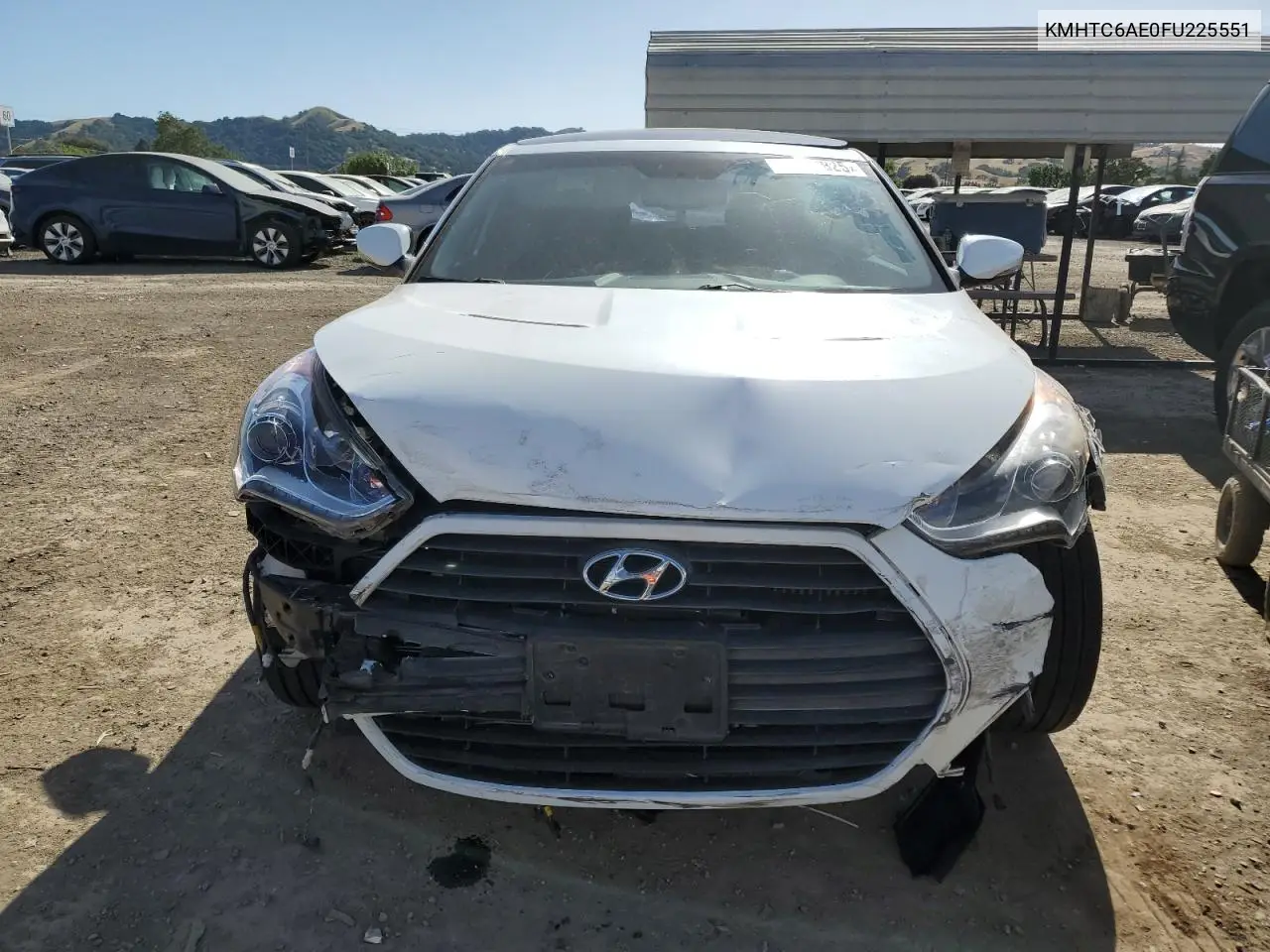 2015 Hyundai Veloster Turbo VIN: KMHTC6AE0FU225551 Lot: 56966825