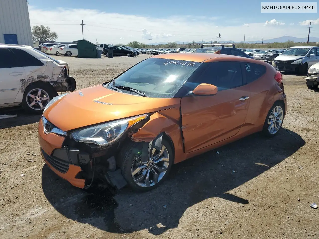 2015 Hyundai Veloster VIN: KMHTC6AD6FU219440 Lot: 65817475