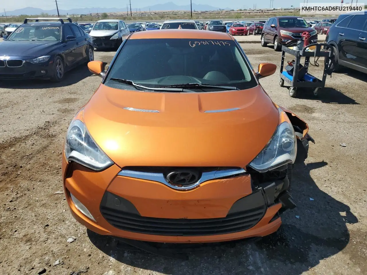 2015 Hyundai Veloster VIN: KMHTC6AD6FU219440 Lot: 65817475