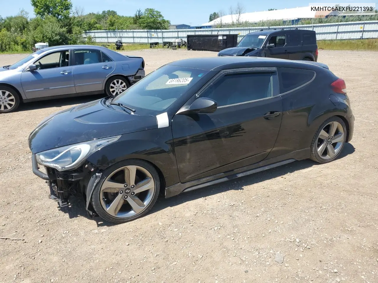 2015 Hyundai Veloster Turbo VIN: KMHTC6AEXFU221393 Lot: 66186205