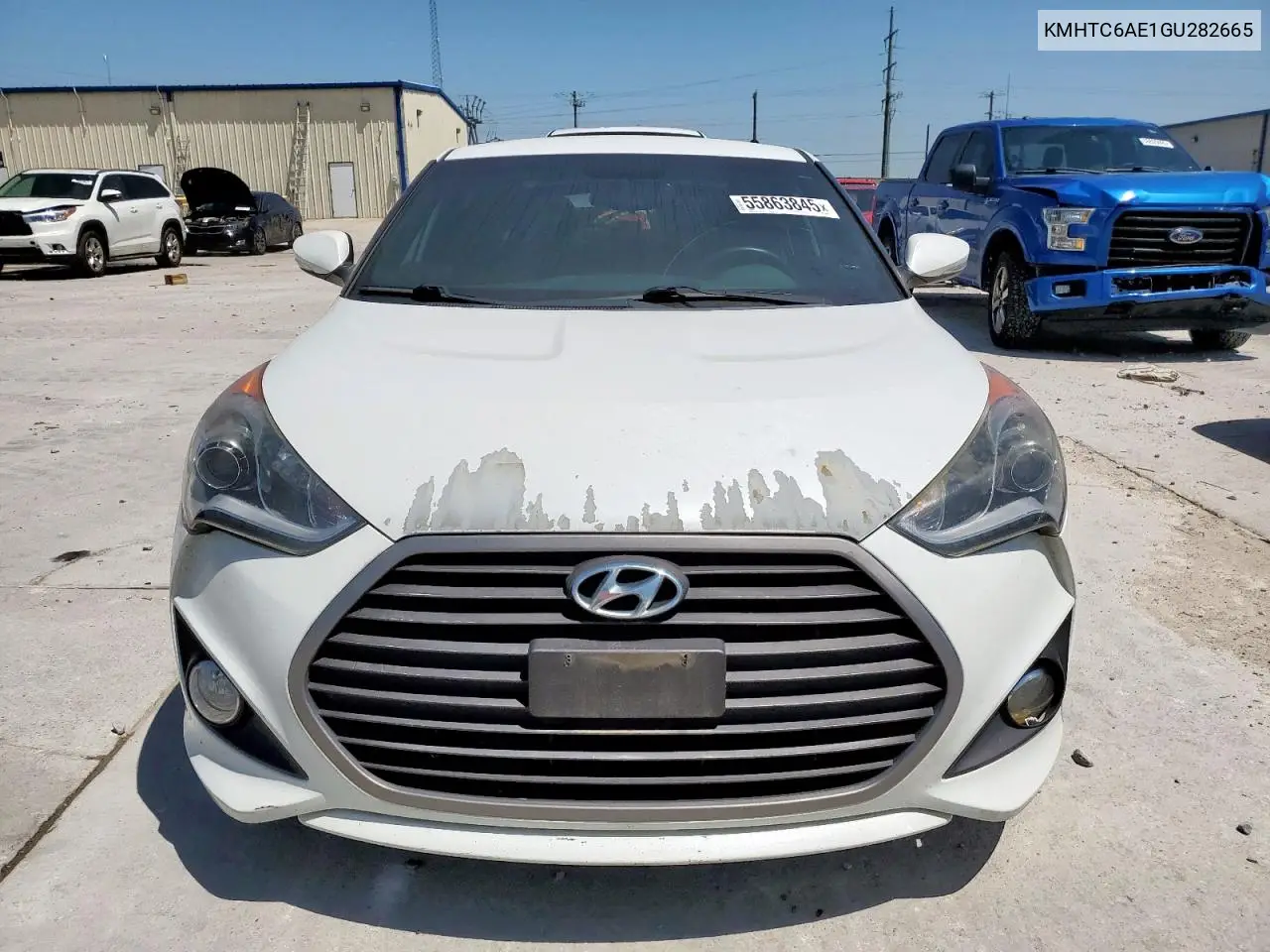 2016 Hyundai Veloster Turbo VIN: KMHTC6AE1GU282665 Lot: 55863845