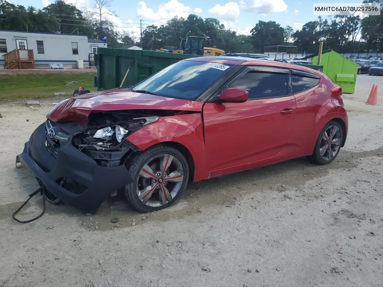 2016 Hyundai Veloster VIN: KMHTC6AD7GU297596 Lot: 56293395