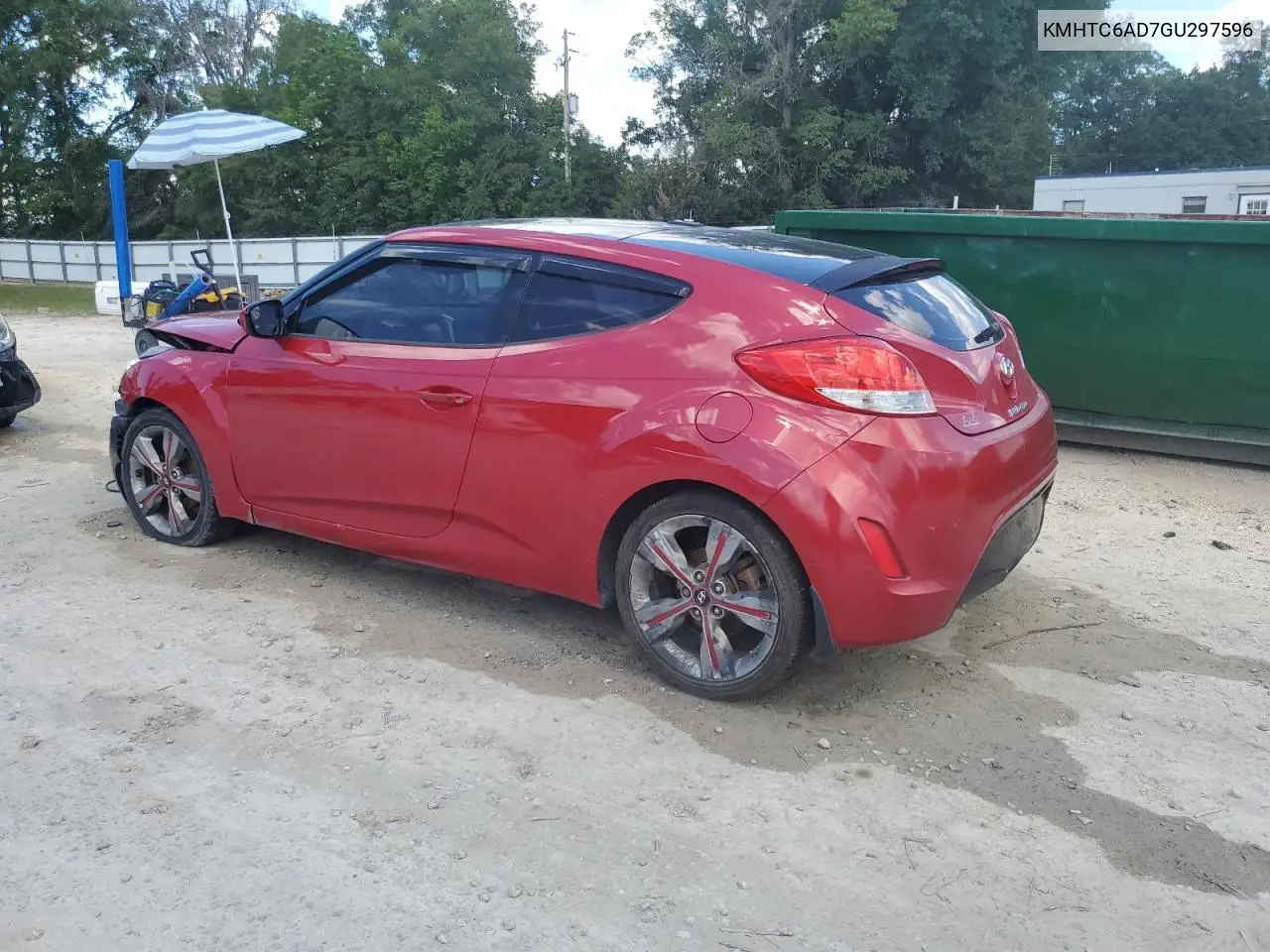 2016 Hyundai Veloster VIN: KMHTC6AD7GU297596 Lot: 56293395