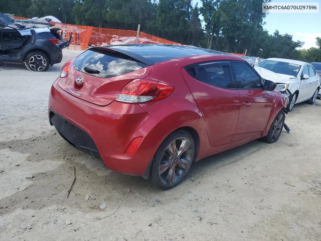 2016 Hyundai Veloster VIN: KMHTC6AD7GU297596 Lot: 56293395
