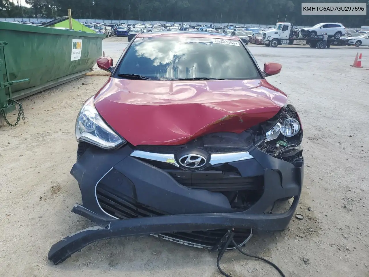 2016 Hyundai Veloster VIN: KMHTC6AD7GU297596 Lot: 56293395
