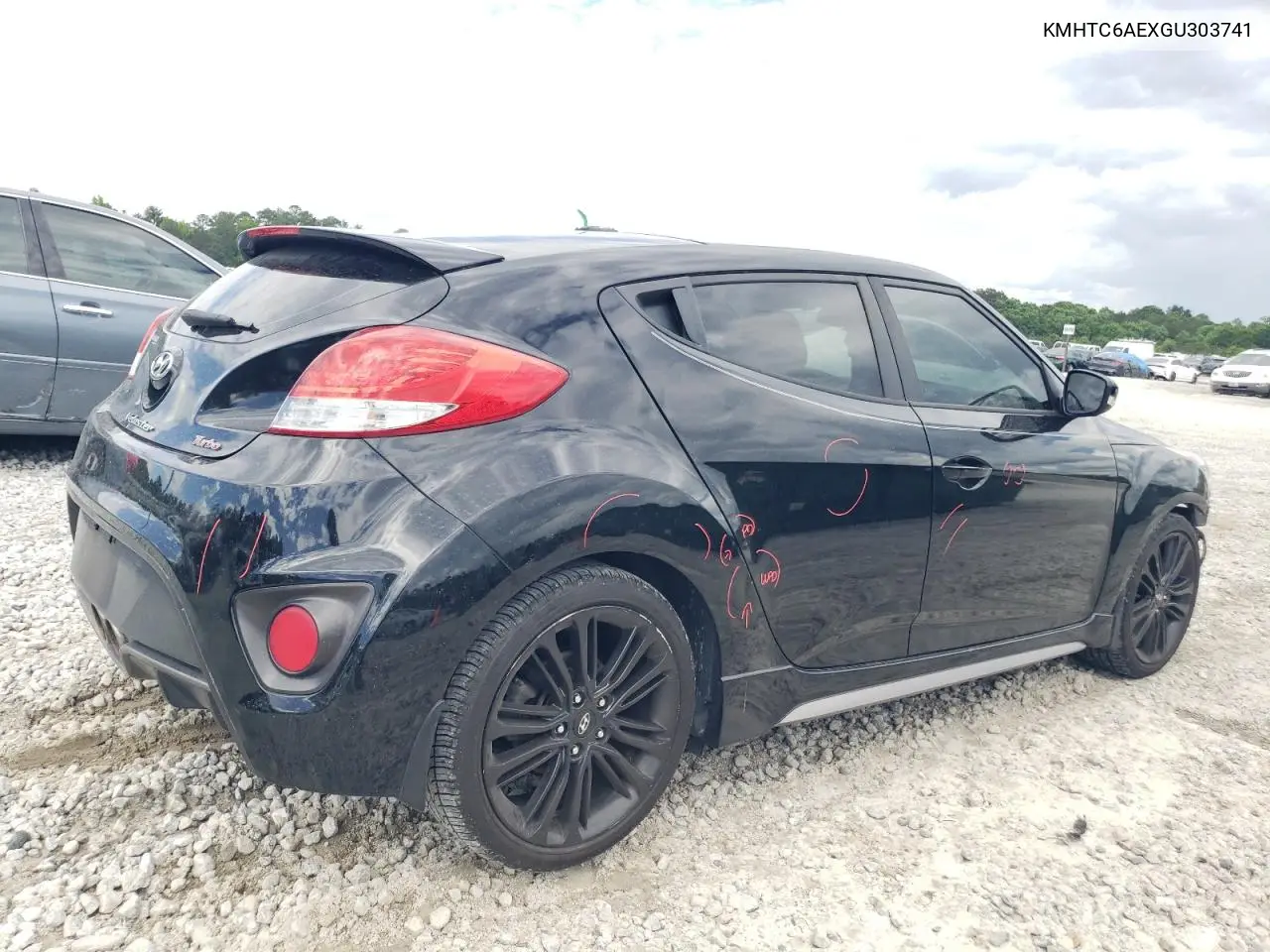 2016 Hyundai Veloster Turbo VIN: KMHTC6AEXGU303741 Lot: 56553085