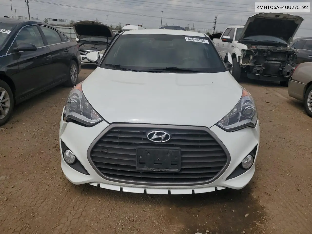 2016 Hyundai Veloster Turbo VIN: KMHTC6AE4GU275192 Lot: 56646105