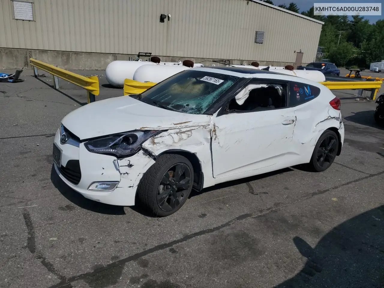 2016 Hyundai Veloster VIN: KMHTC6AD0GU283748 Lot: 59267165
