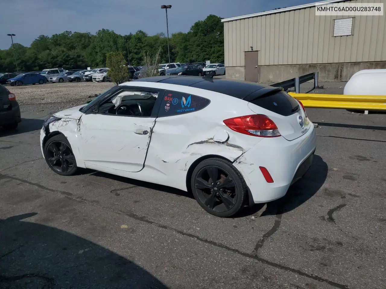 2016 Hyundai Veloster VIN: KMHTC6AD0GU283748 Lot: 59267165
