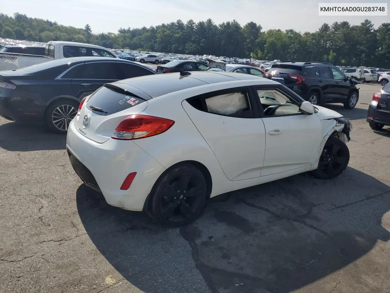 2016 Hyundai Veloster VIN: KMHTC6AD0GU283748 Lot: 59267165