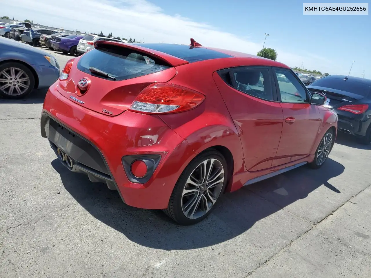2016 Hyundai Veloster Turbo VIN: KMHTC6AE4GU252656 Lot: 63636825