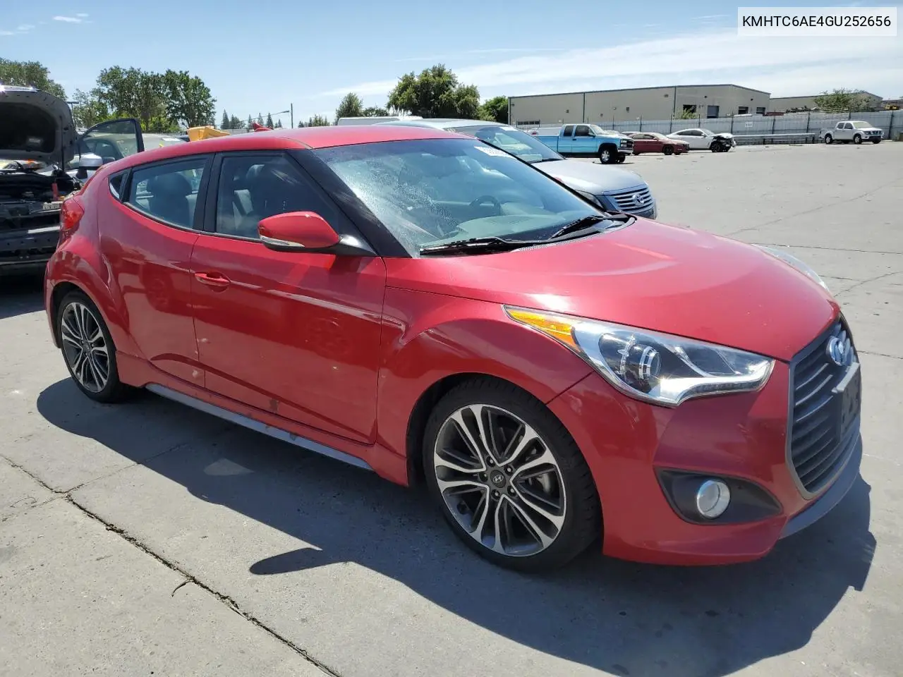 2016 Hyundai Veloster Turbo VIN: KMHTC6AE4GU252656 Lot: 63636825