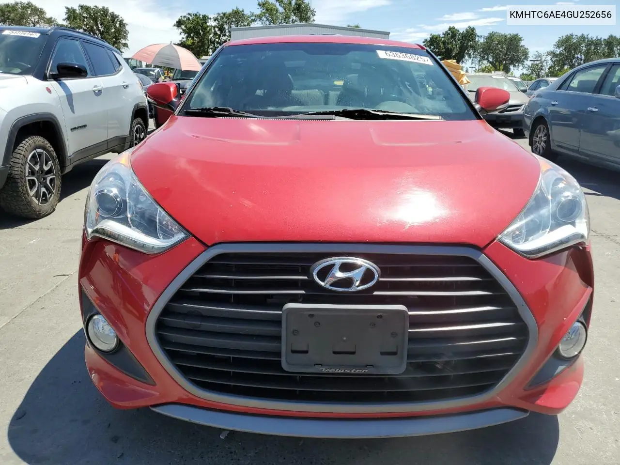 2016 Hyundai Veloster Turbo VIN: KMHTC6AE4GU252656 Lot: 63636825