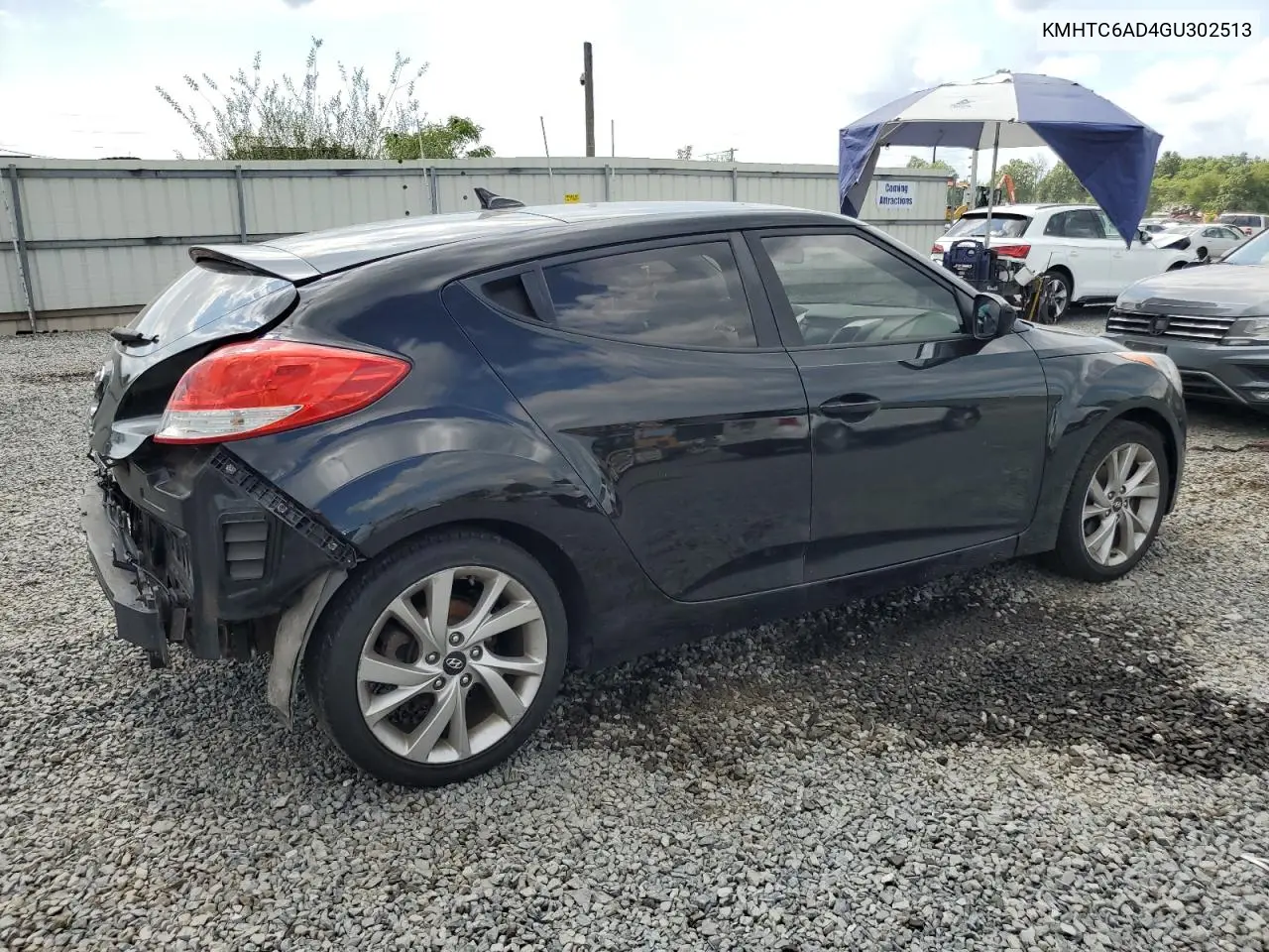 2016 Hyundai Veloster VIN: KMHTC6AD4GU302513 Lot: 64736395