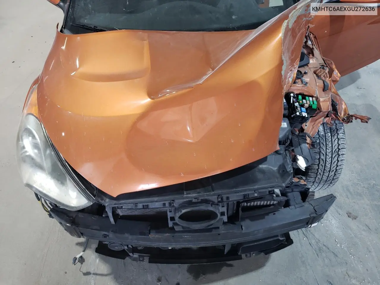 2016 Hyundai Veloster Turbo VIN: KMHTC6AEXGU272636 Lot: 64836195