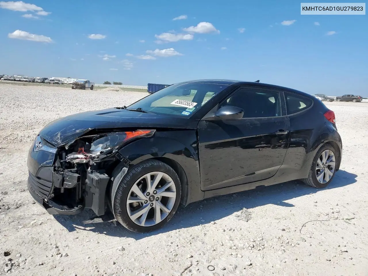 2016 Hyundai Veloster VIN: KMHTC6AD1GU279823 Lot: 65603565
