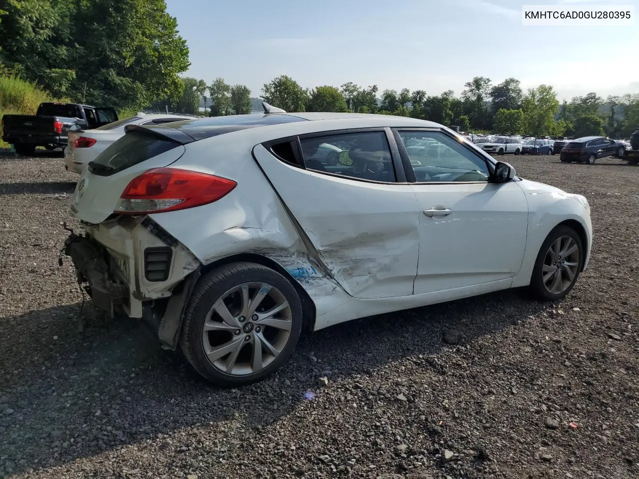 2016 Hyundai Veloster VIN: KMHTC6AD0GU280395 Lot: 65856755