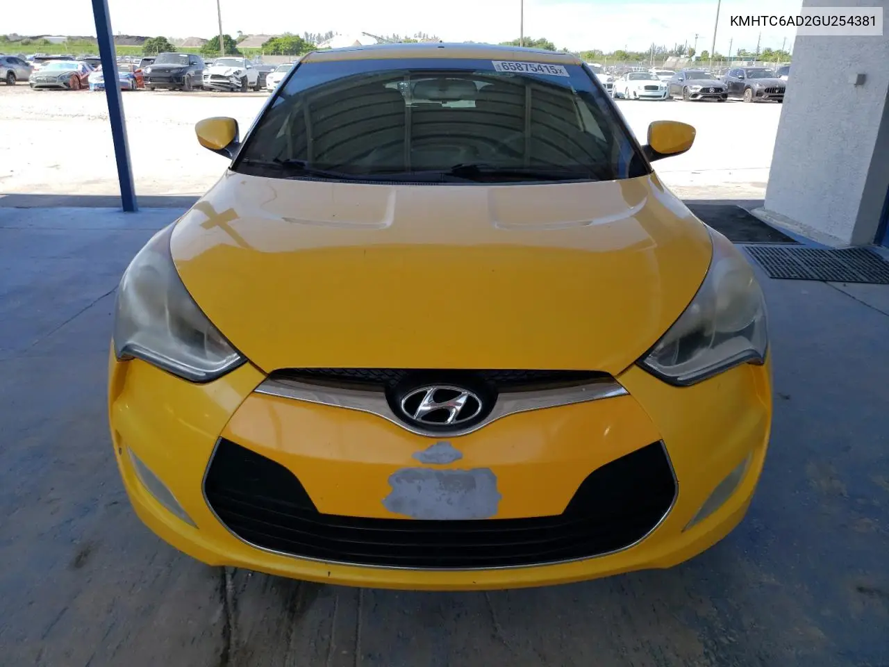 2016 Hyundai Veloster VIN: KMHTC6AD2GU254381 Lot: 65875415