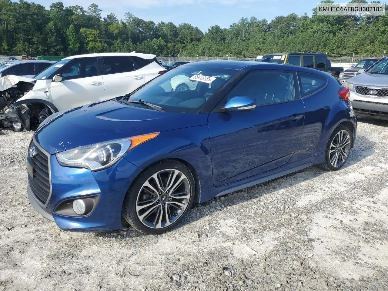 2016 Hyundai Veloster Turbo VIN: KMHTC6AE8GU302183 Lot: 65916285