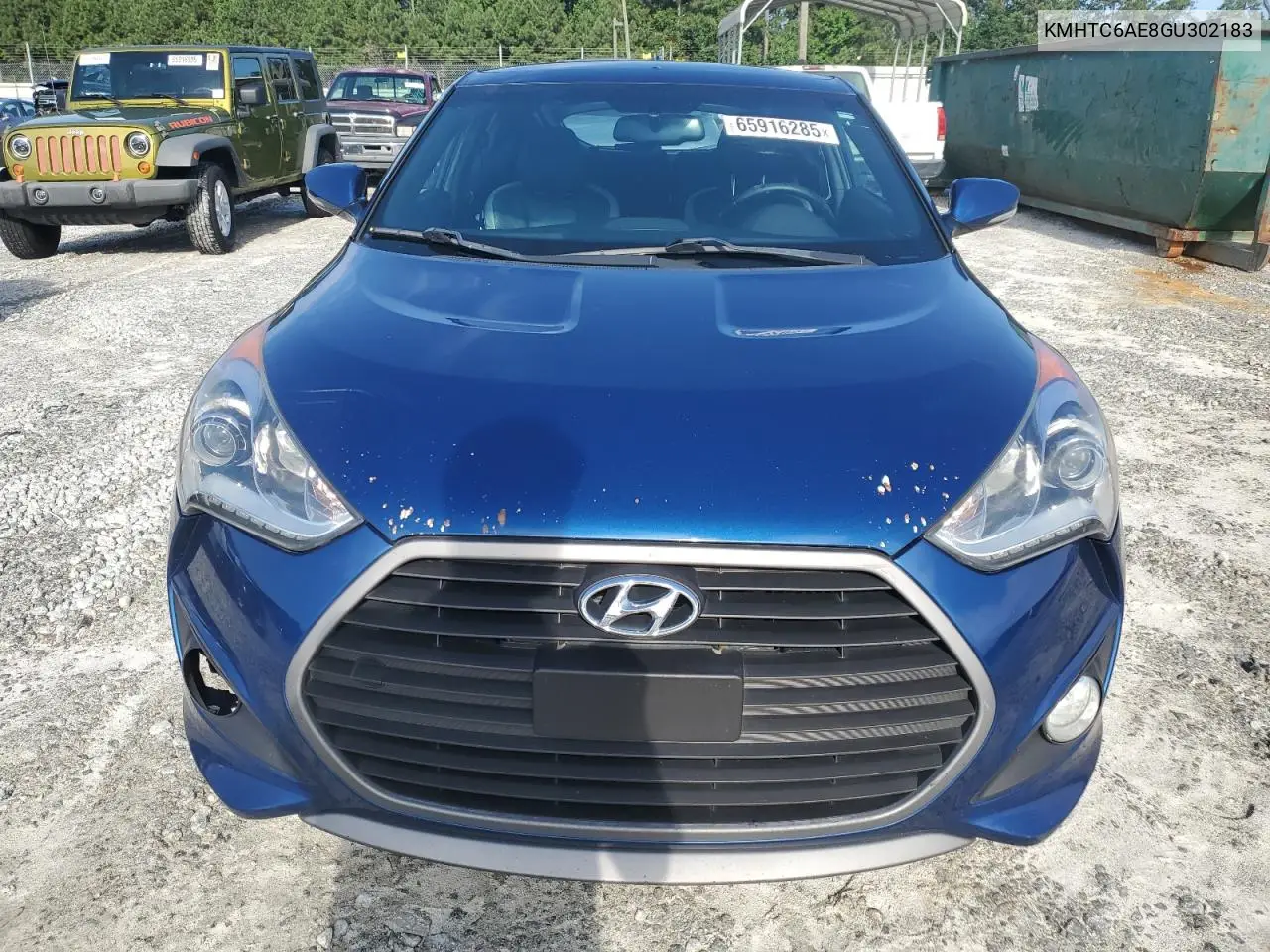 2016 Hyundai Veloster Turbo VIN: KMHTC6AE8GU302183 Lot: 65916285