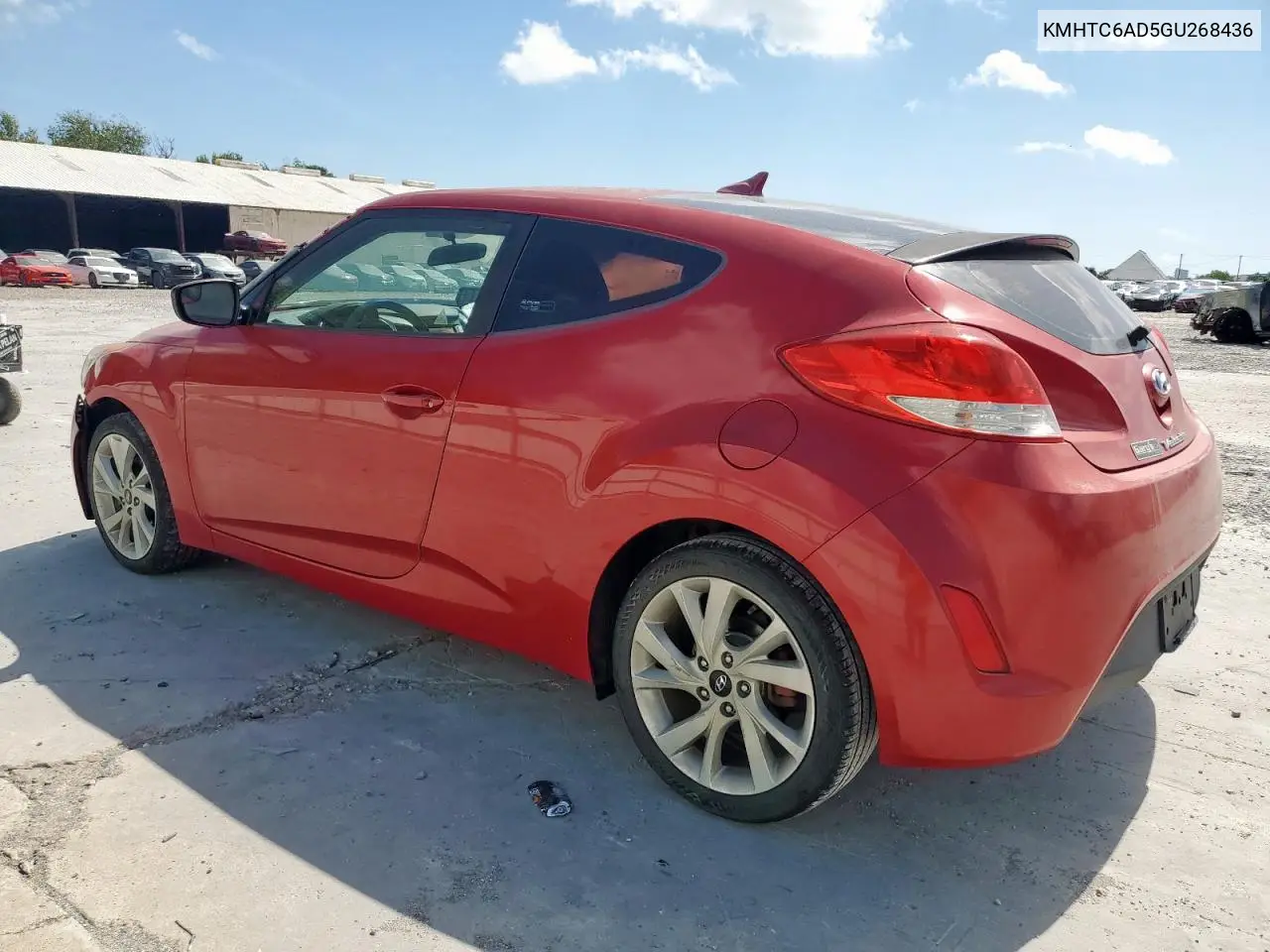 2016 Hyundai Veloster VIN: KMHTC6AD5GU268436 Lot: 66017235