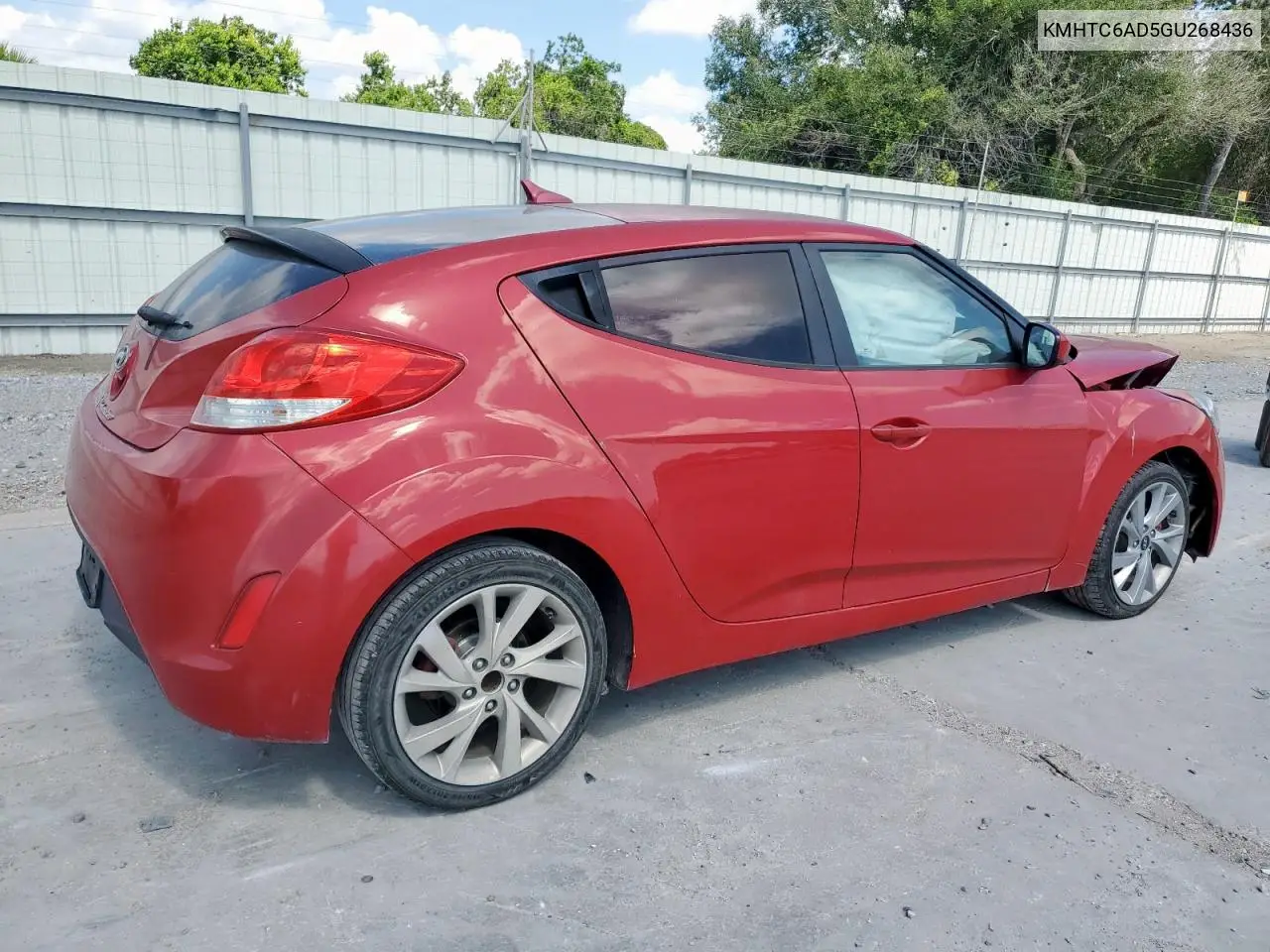 2016 Hyundai Veloster VIN: KMHTC6AD5GU268436 Lot: 66017235