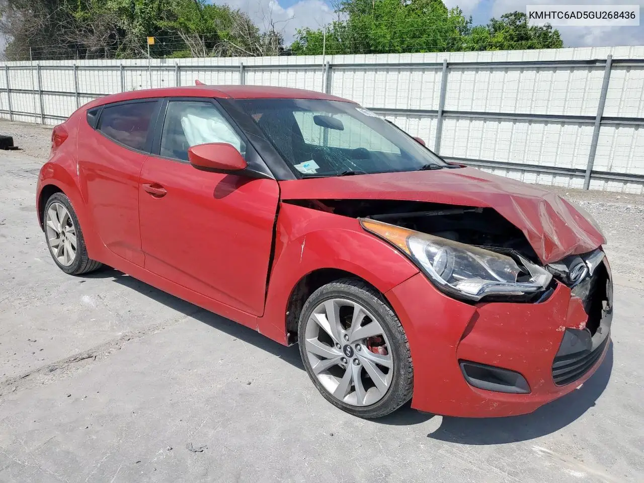 2016 Hyundai Veloster VIN: KMHTC6AD5GU268436 Lot: 66017235