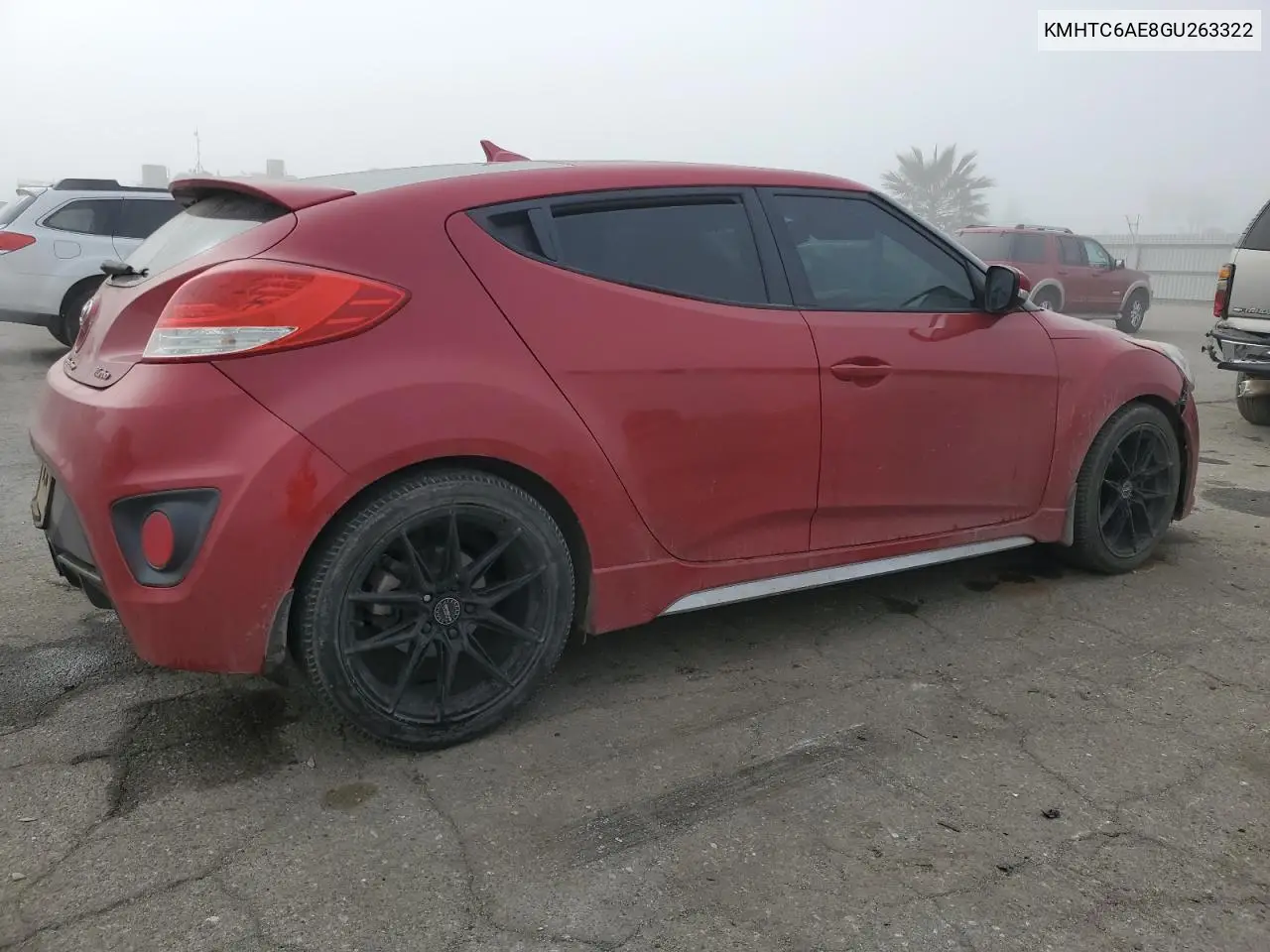 2016 Hyundai Veloster Turbo VIN: KMHTC6AE8GU263322 Lot: 86012004