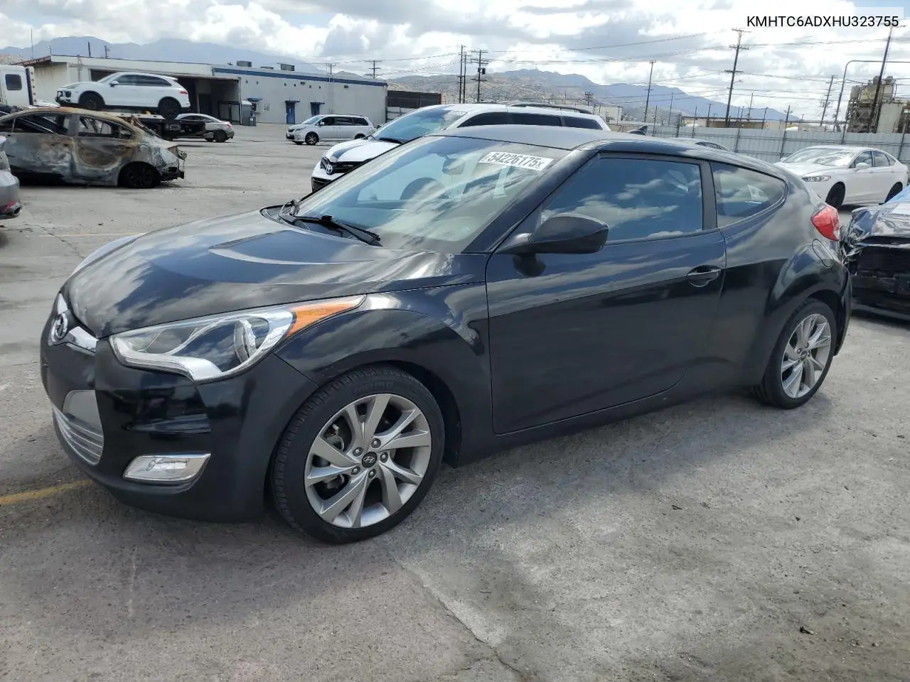 2017 Hyundai Veloster VIN: KMHTC6ADXHU323755 Lot: 54226175