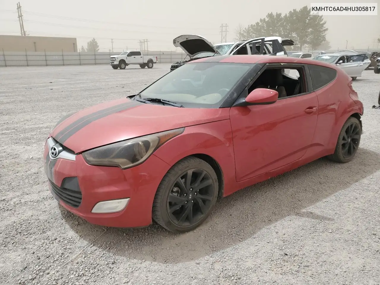 2017 Hyundai Veloster VIN: KMHTC6AD4HU305817 Lot: 56678495