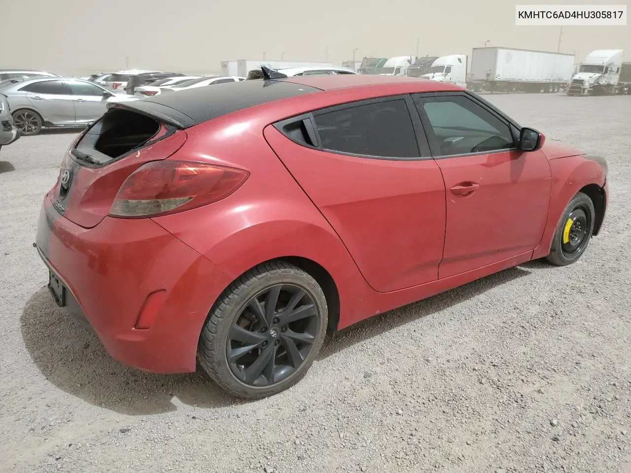 2017 Hyundai Veloster VIN: KMHTC6AD4HU305817 Lot: 56678495