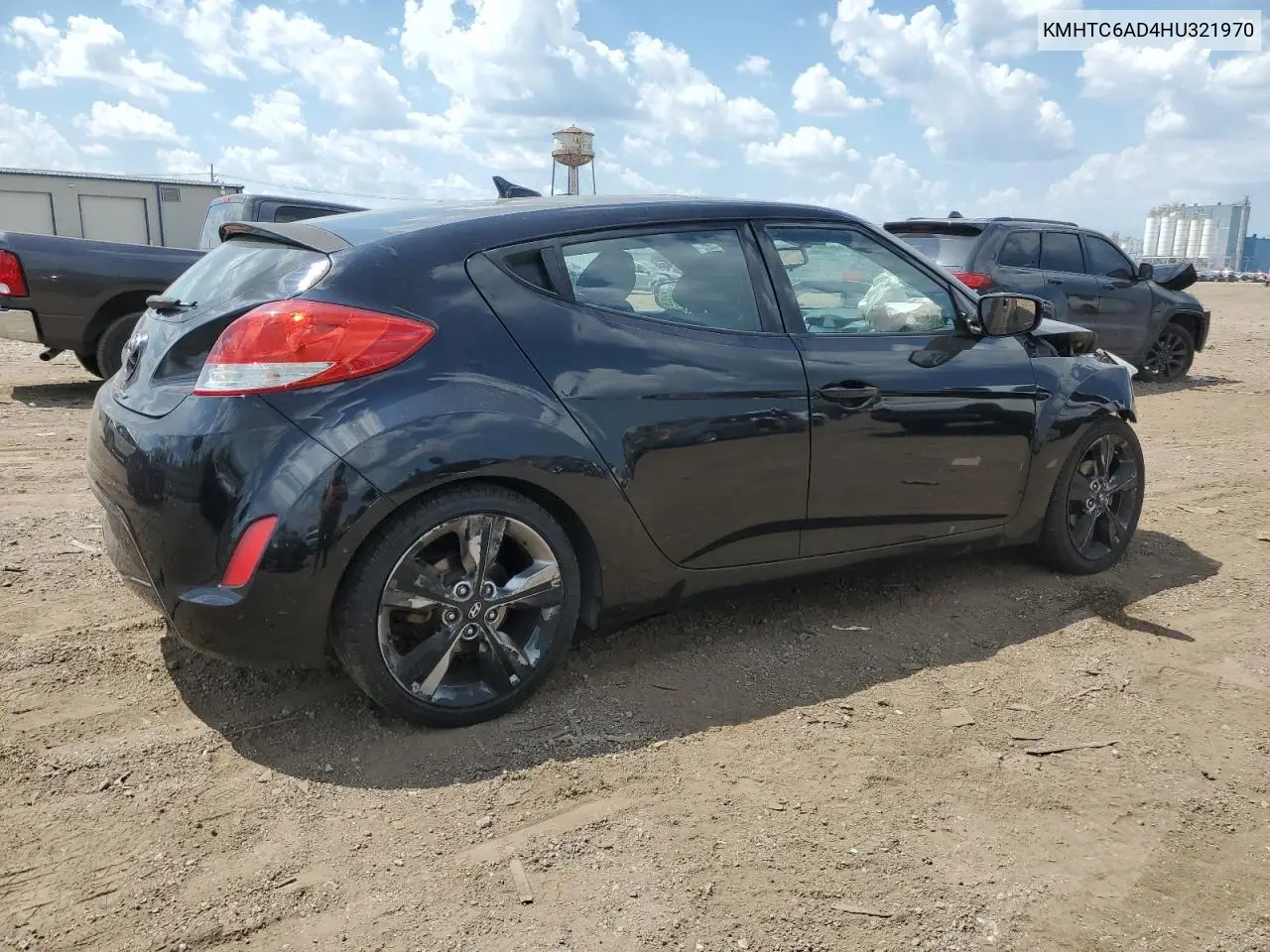 2017 Hyundai Veloster VIN: KMHTC6AD4HU321970 Lot: 63618645