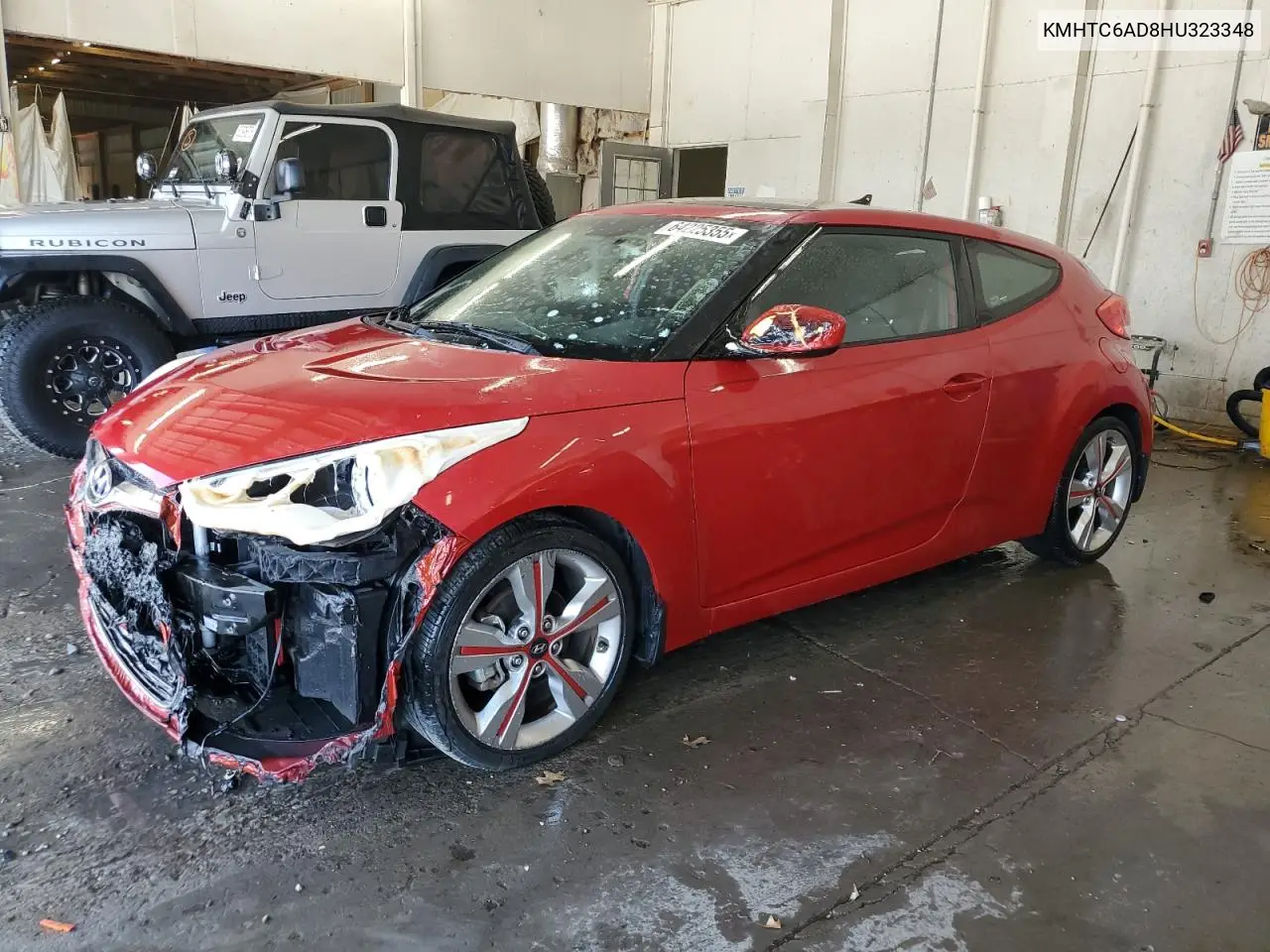 2017 Hyundai Veloster VIN: KMHTC6AD8HU323348 Lot: 64225355