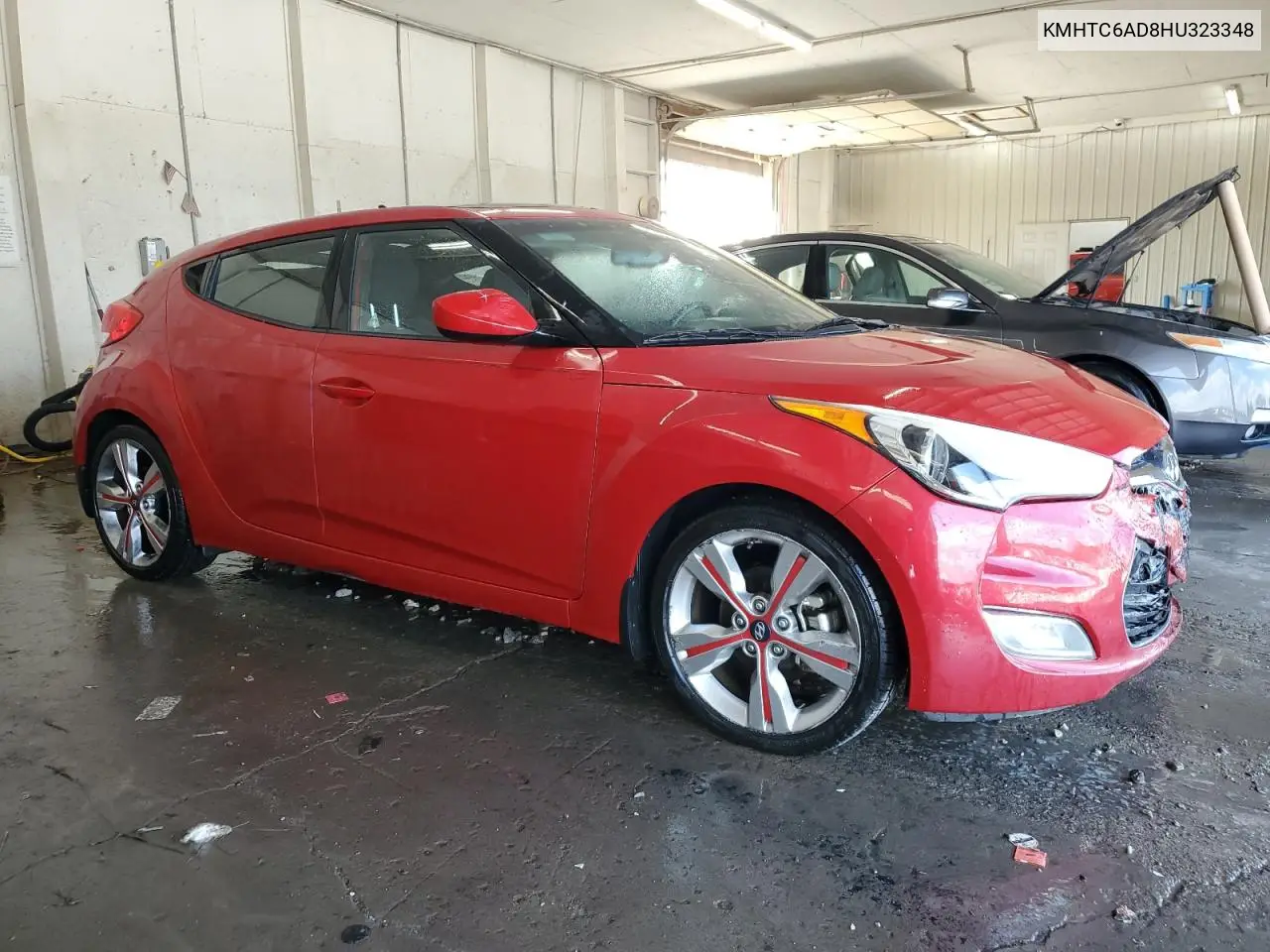 2017 Hyundai Veloster VIN: KMHTC6AD8HU323348 Lot: 64225355