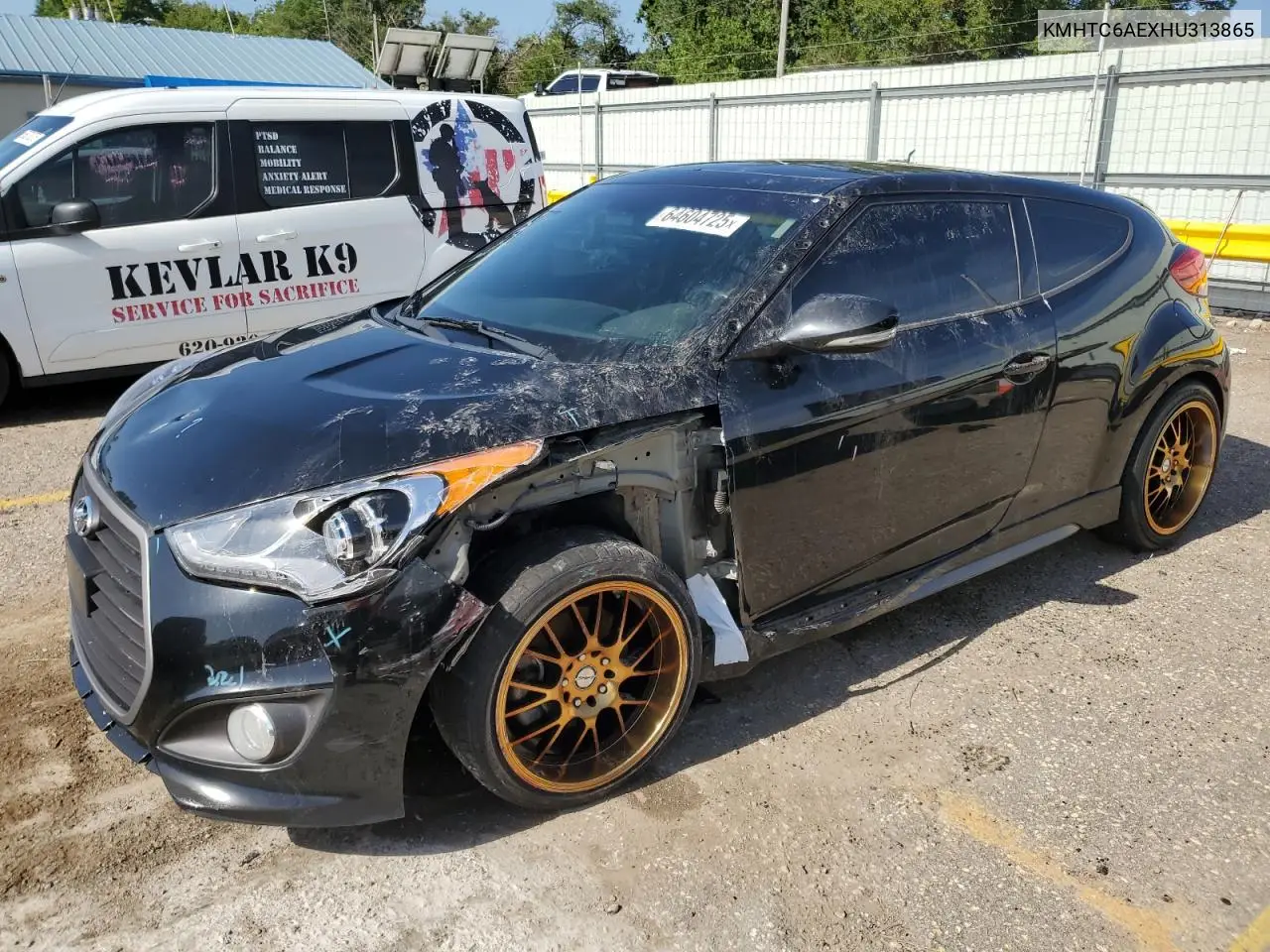 2017 Hyundai Veloster Turbo VIN: KMHTC6AEXHU313865 Lot: 64604725